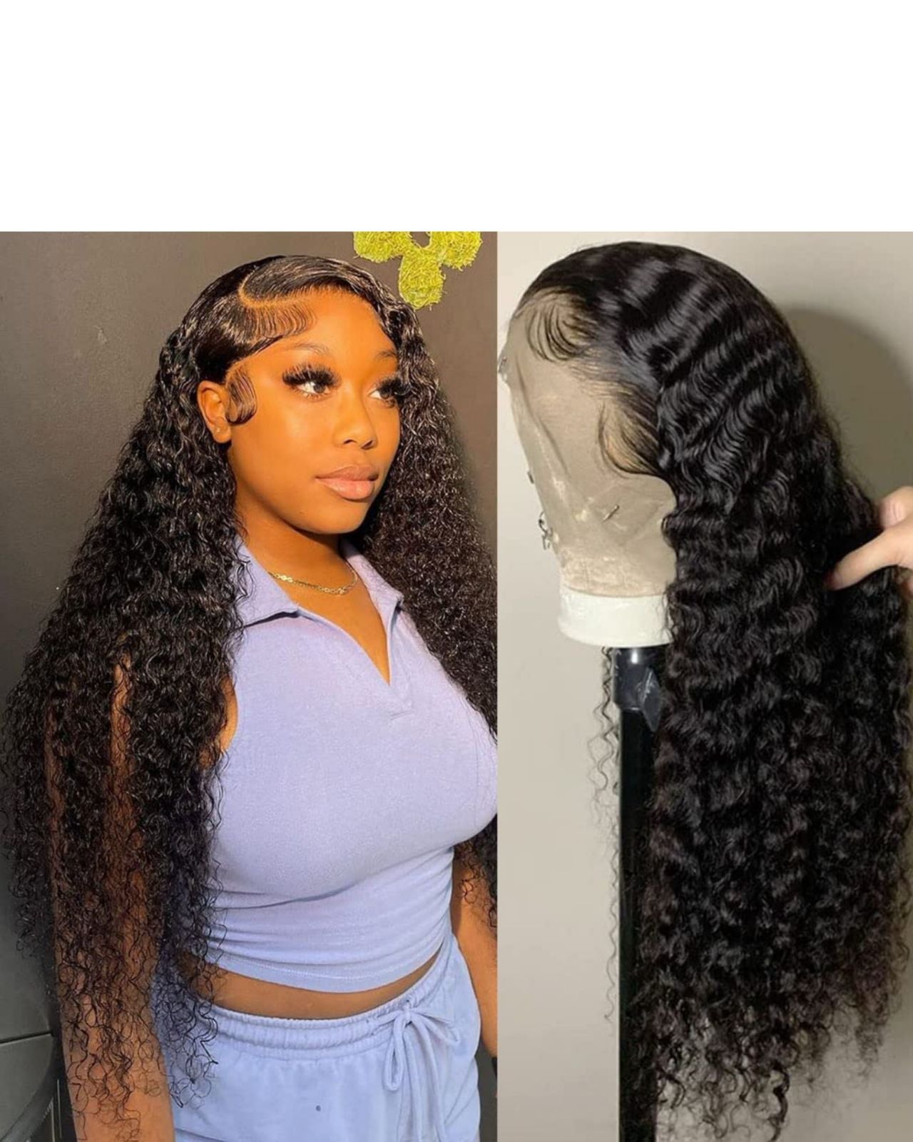 13*4 Deepwave frontal wig 200% density lace pre plucked lace