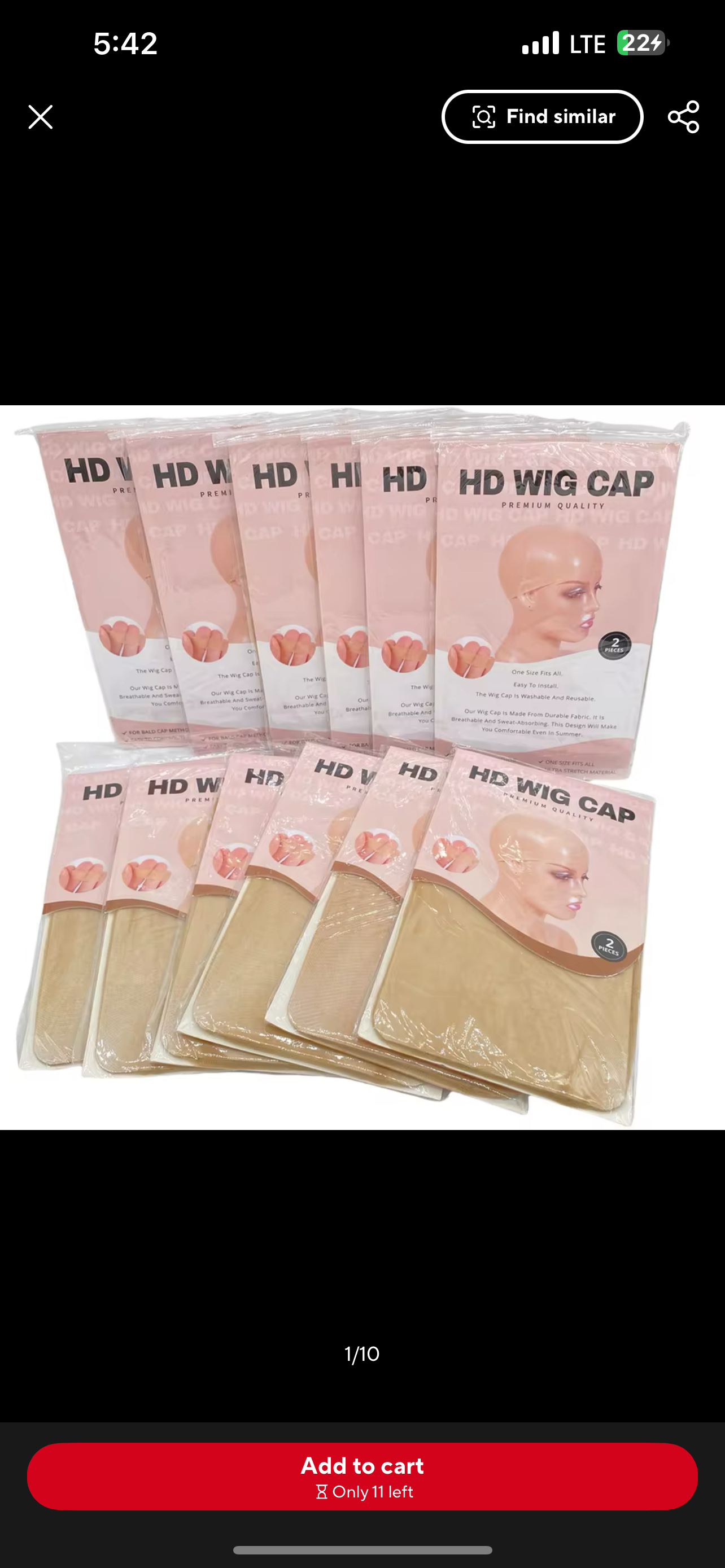 HD wig cap 5 pack