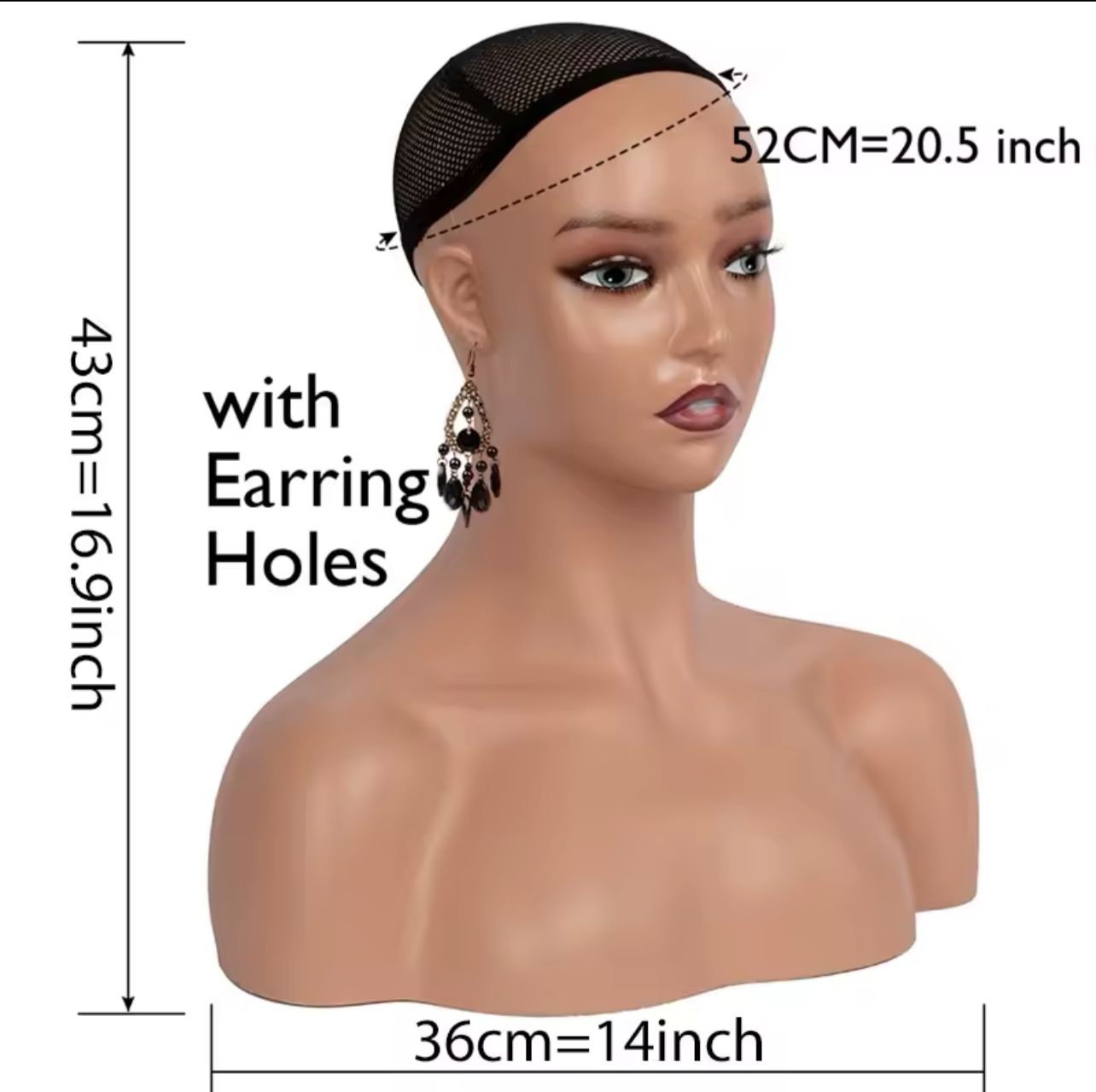 Human look Mannequin head