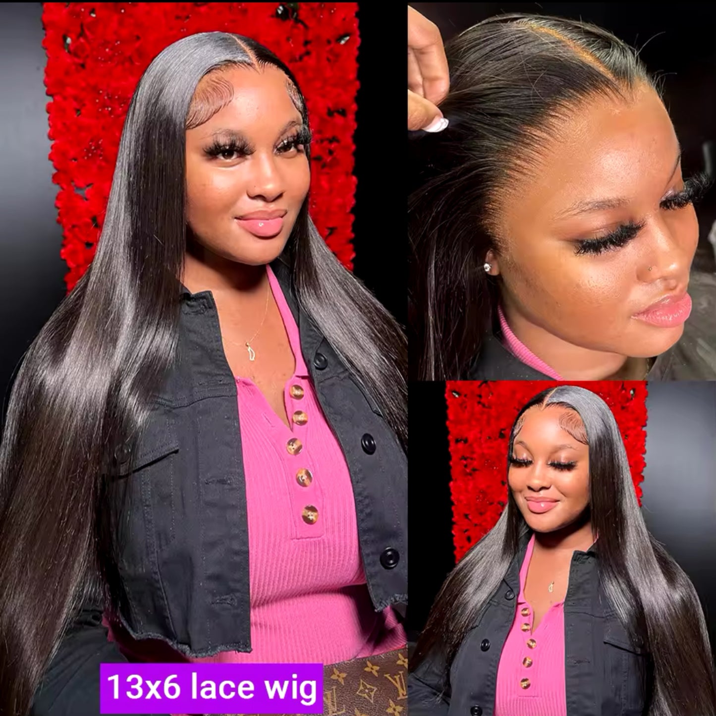 30” straight frontal wig 12A 13*6 natural black $25,000 JMD human hair 100%