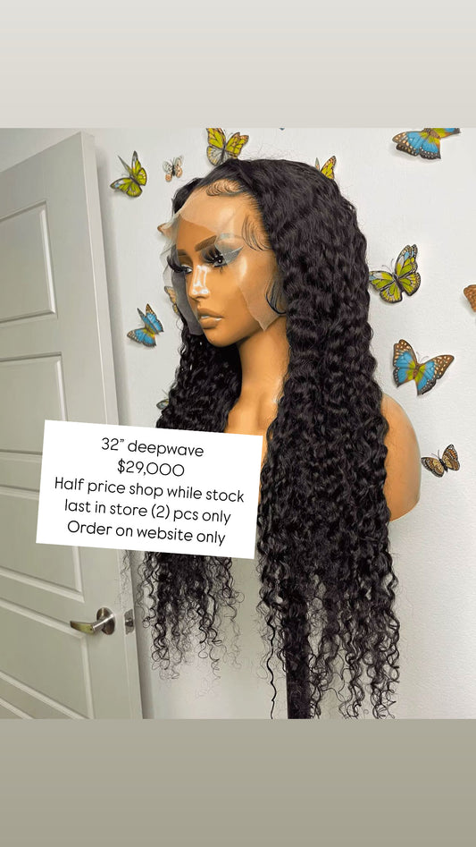 Deepwave 32” 200% 13*6 lace frontal wig $29,000 JMD