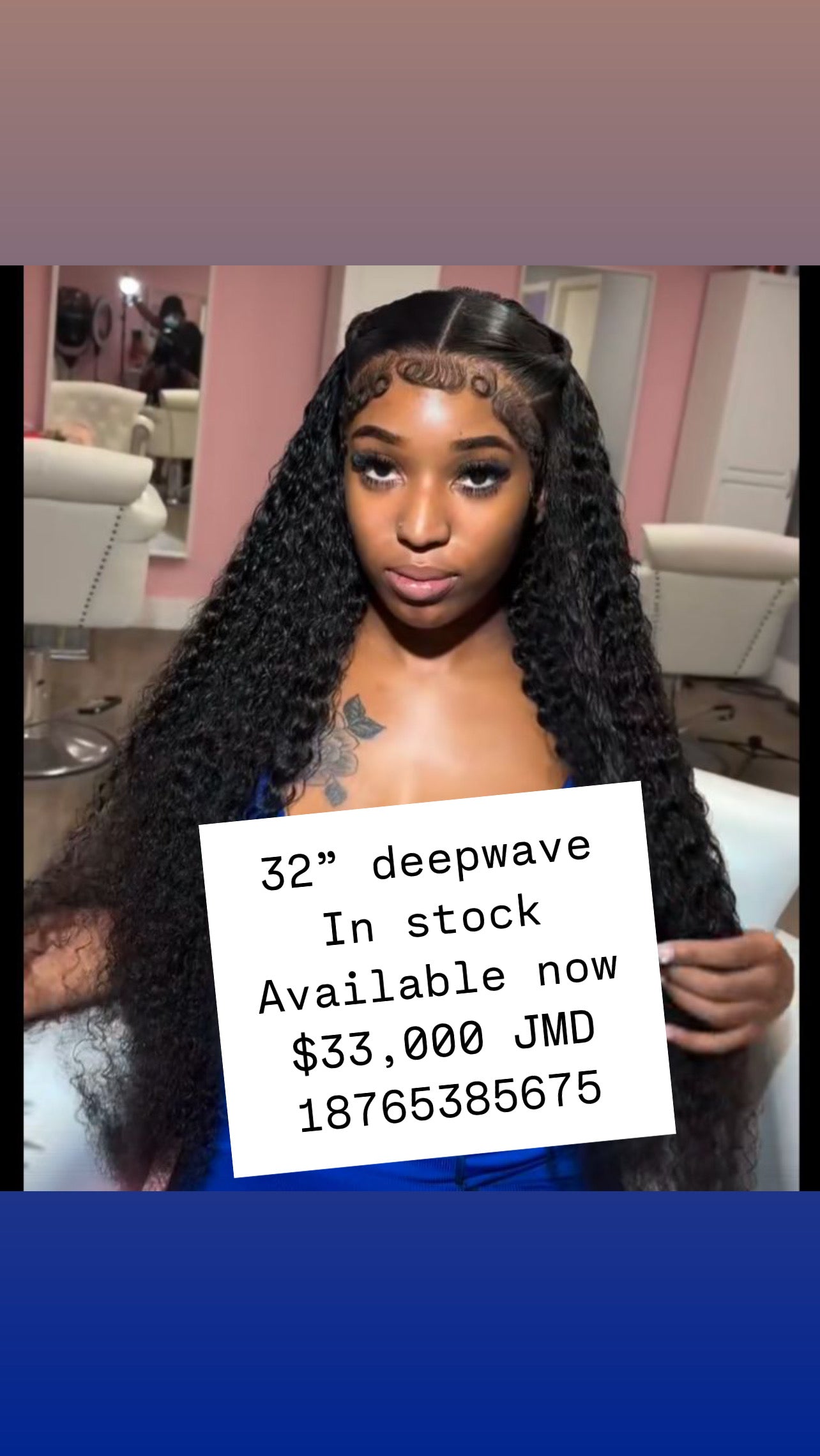 32” deep-wave frontal wig 200% 13*6 sale price $33,000