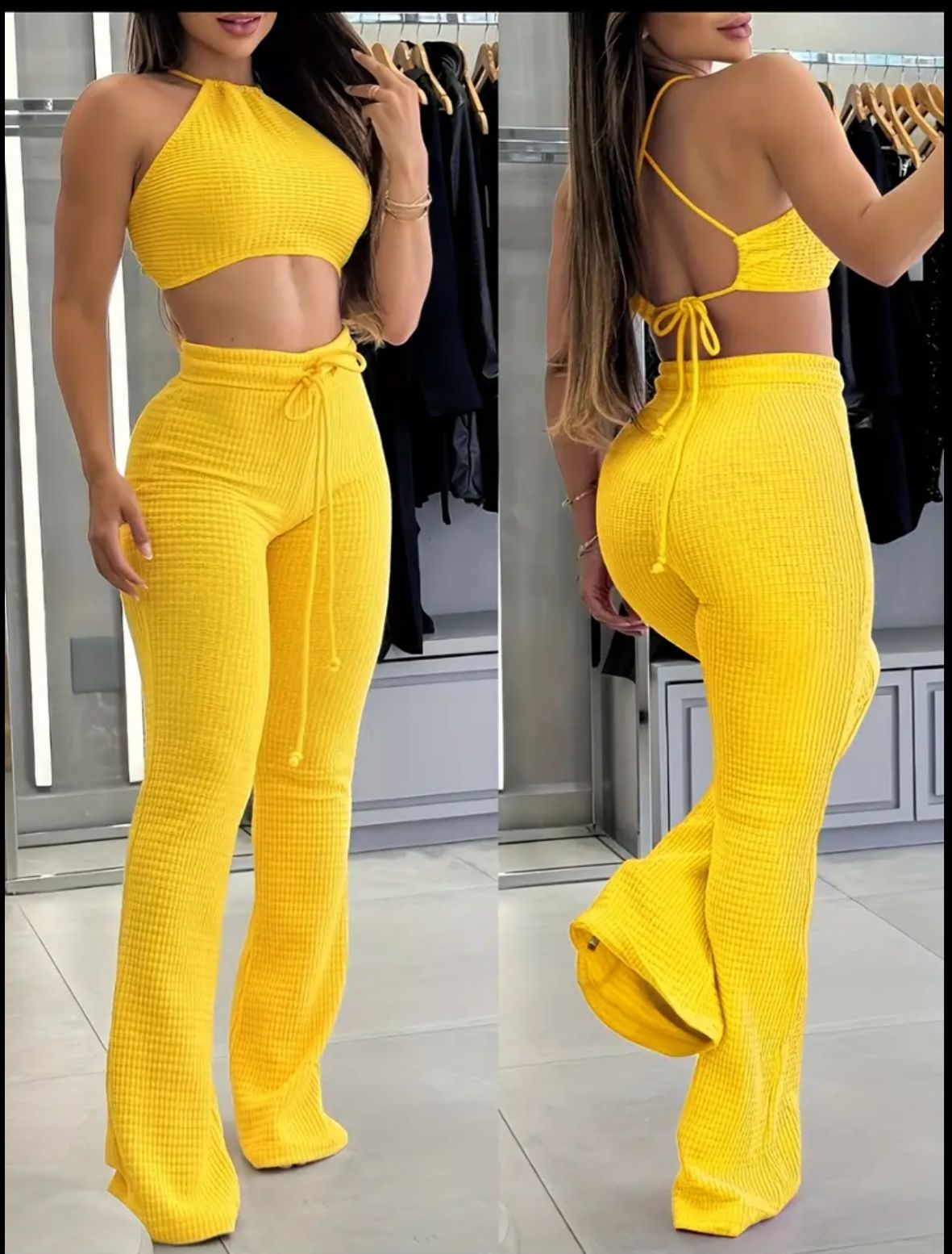 2025 Sweet Beauty Women'S Fashion Casual Suit with Halter Skirt Two-Piece Set European Light Luxury Women'S Clothing