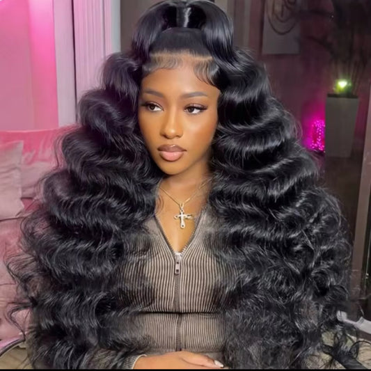 13x6 Hd Lace Frontal Wig Human Hair 30 Inch 13x4 Hd Transparent Lace Front Preplucked Black Body Wave Human Hair Wigs for Women