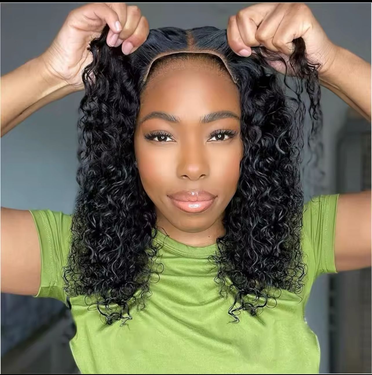 12” inch 4*4 closure deepwave wig