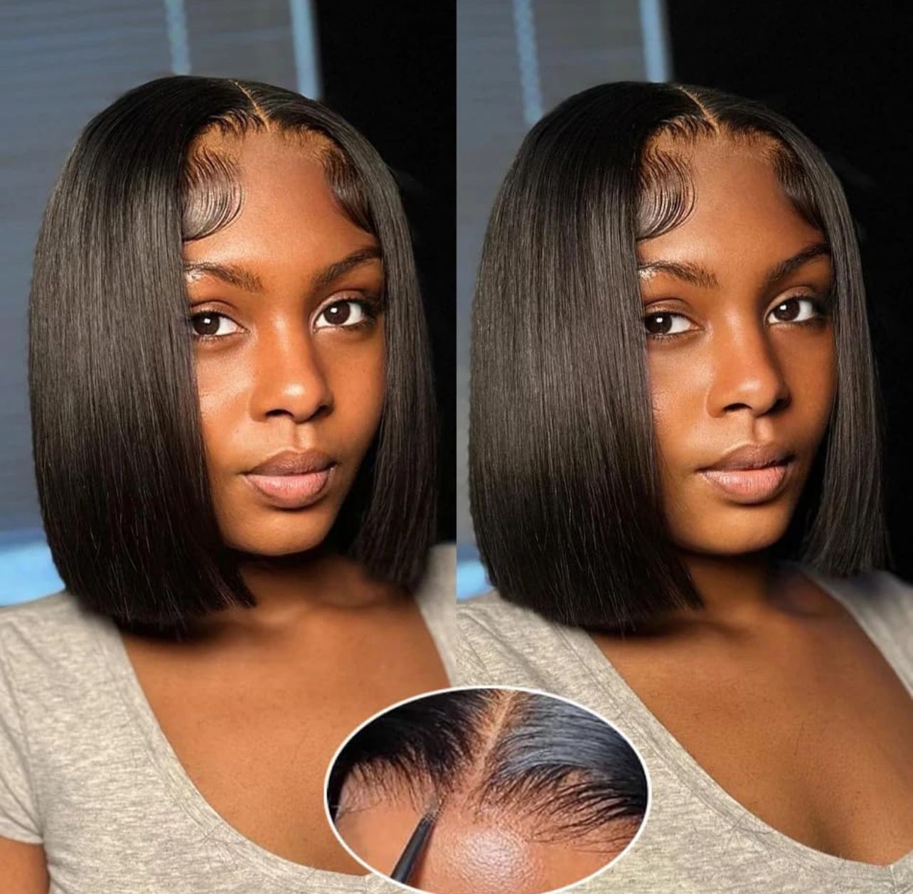 10 Zoll 5x5 HD Lace Closure Perücken Echthaar Glueless Perücken Echthaar Pre Plucked Bob Perücken