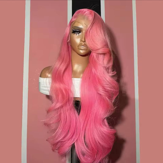 Synthetic wig 30” pink hair