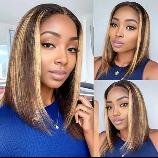 12” human hair lace frontal 13*4 human wig