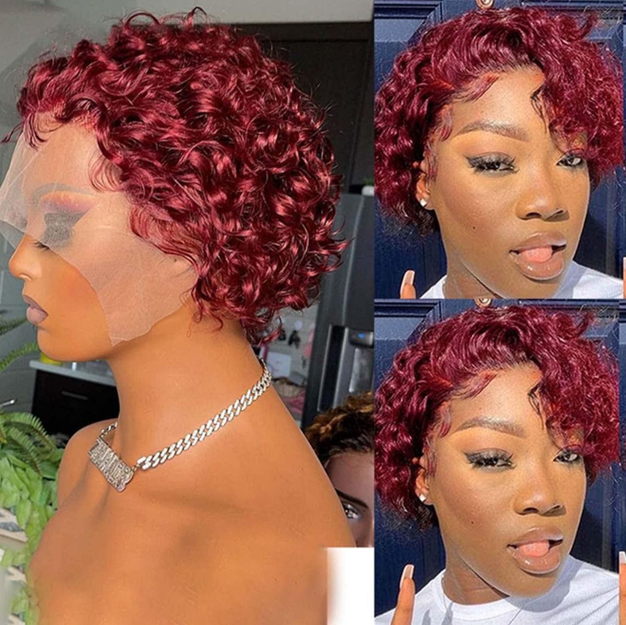 Red pixie 13*1 frontal wig $5,000 JMD