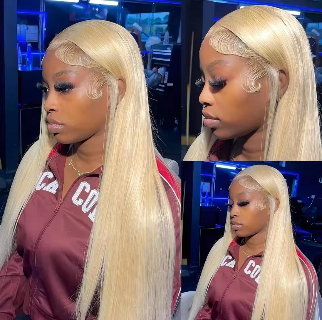 Straight 613 lace frontal wig 13*4 human hair 95% human soft silky quality